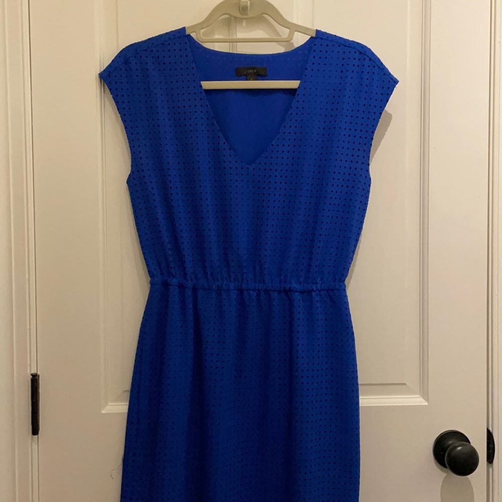 J. Crew perforated blue dress - 2